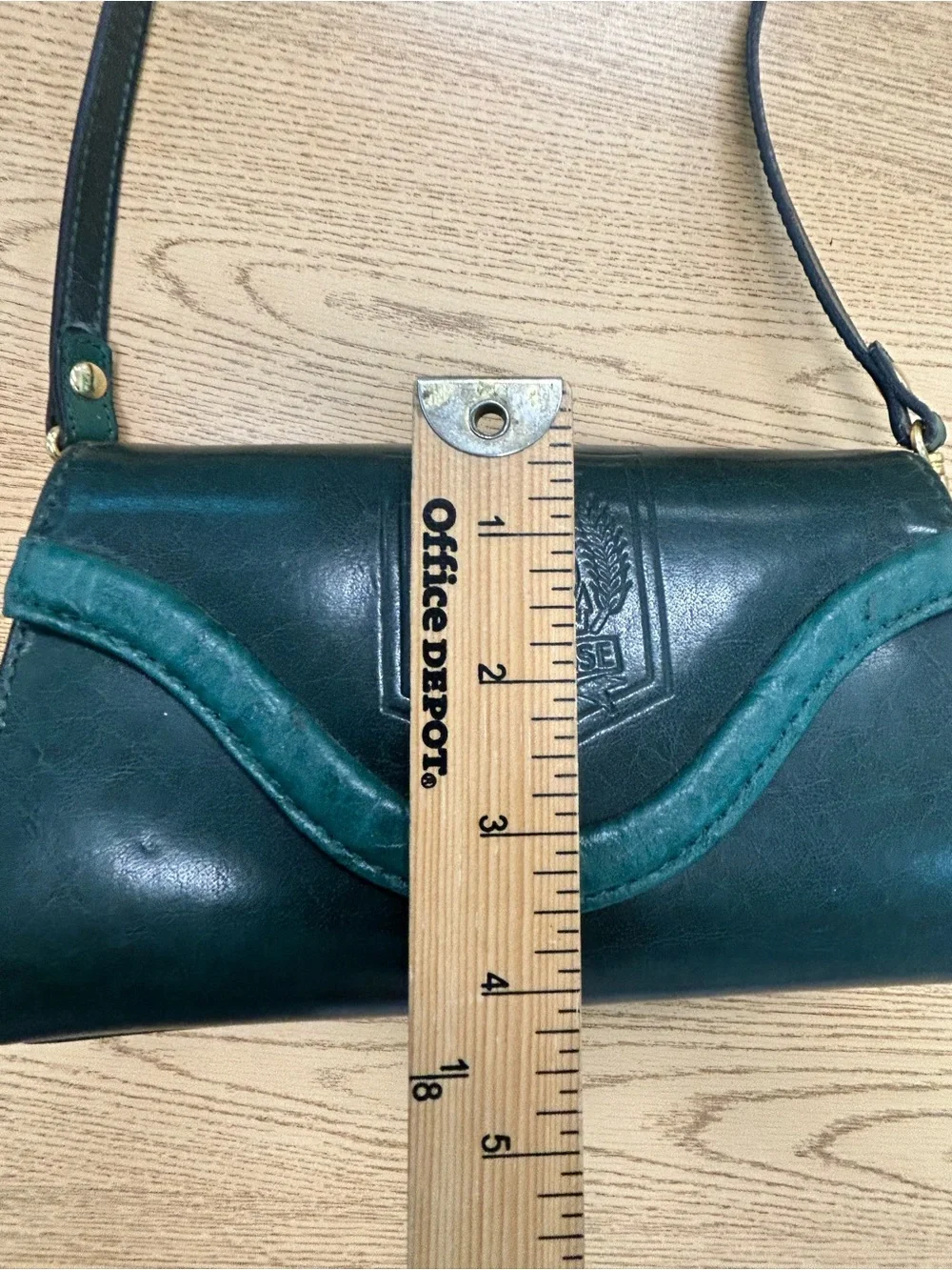 Vintage Bellerose Green Leather structured Crossbody Bag